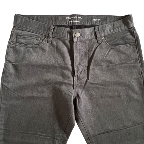 Banana Republic Travel Jean Slim Fit Mens 34x30 5-pocket Pants Dark Gray - Picture 4 of 14